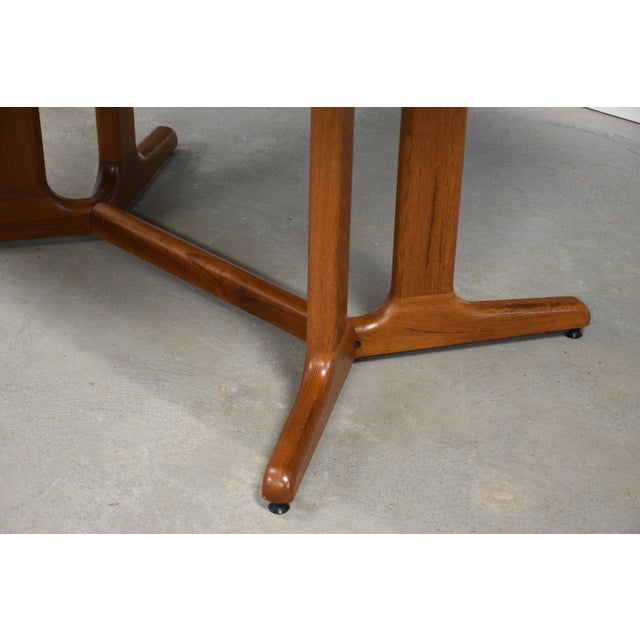 1970s Refinished 72” Danish Modern Teak Dining Table For Sale - Image 11 of 11