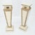 Wood Pair of Tessellated Marble Tapered Square Obelisk Shape Pedestals Stands MINT! For Sale - Image 7 of 12