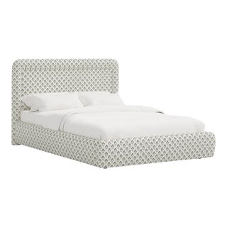 Stoffer Home x Cloth & Company Marisa Platform Bed in Francie Blue - - California King For Sale