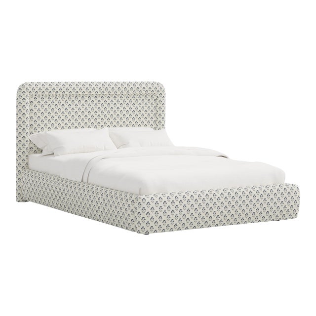Stoffer Home x Cloth & Company Marisa Platform Bed in Francie Blue - - California King For Sale