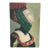1970s Portrait of a Woman From the Medieval Age by Olga Prell Abstract Painting on Board. For Sale