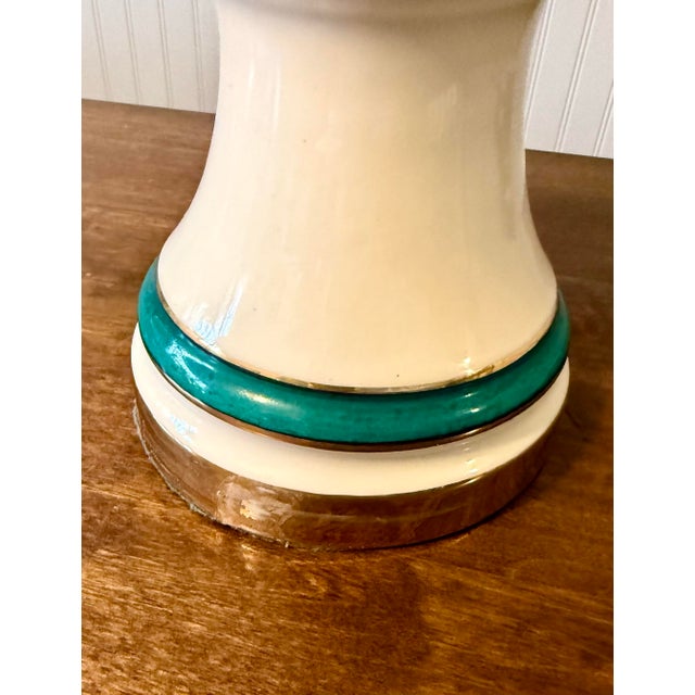 Vintage Porcelain Urn Lamp With Floral Designs For Sale - Image 10 of 12