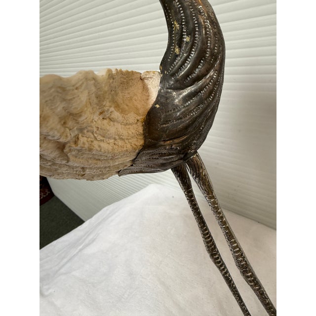 Gabriella Binazzi Bird With Shell Sculpture, Circa 1970's For Sale - Image 9 of 12