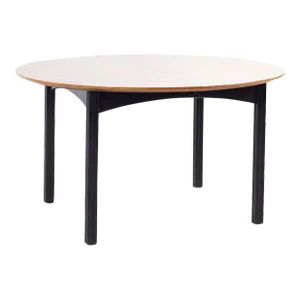 Michael Taylor for Baker Mid Century Walnut Expanding Dining Table With 2 Leaves