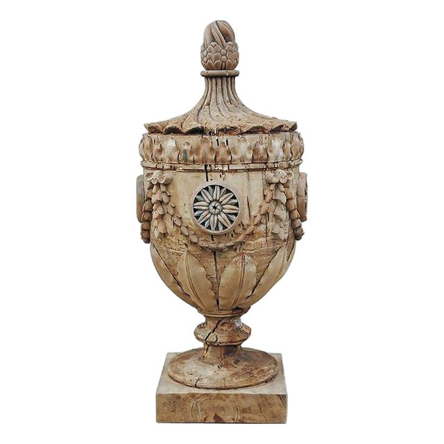 Lea Poplar Wood Urn For Sale