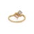 VRJewels 14k Yellow Gold Multi Sapphire & Diamond Toi Et Moi Wave Ring Size 5.5 For Sale - Image 9 of 16