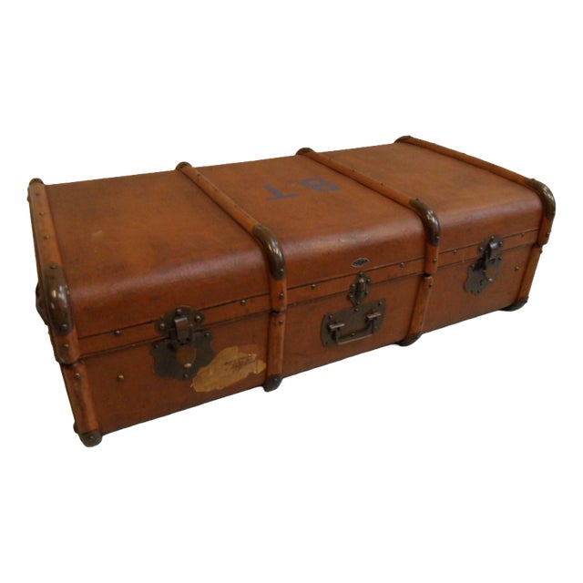 Vintage Wooden Suitcase, 1950s For Sale