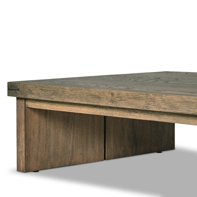 Four Hands Warby Coffee Table - Worn Oak Veneer For Sale - Image 11 of 12