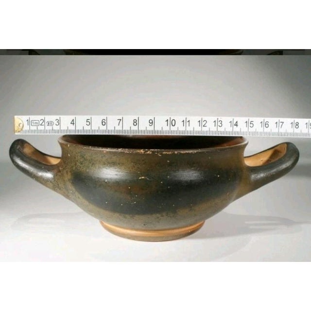 4th Century Greek Black Glazed Kylix - Ancient Bowl With Authentication Document For Sale - Image 4 of 5