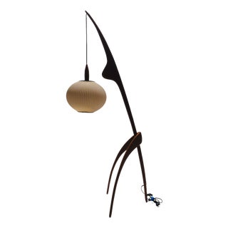 Praying Mantis Floor Lamp from Rispal, France, 1950s For Sale