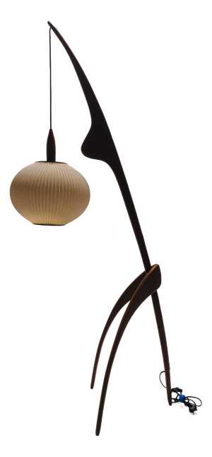 Praying Mantis Floor Lamp from Rispal, France, 1950s