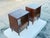 A Pair of Classic Mid Century Night Stands Open Backs Walnut Ca' 1960's For Sale - Image 12 of 18