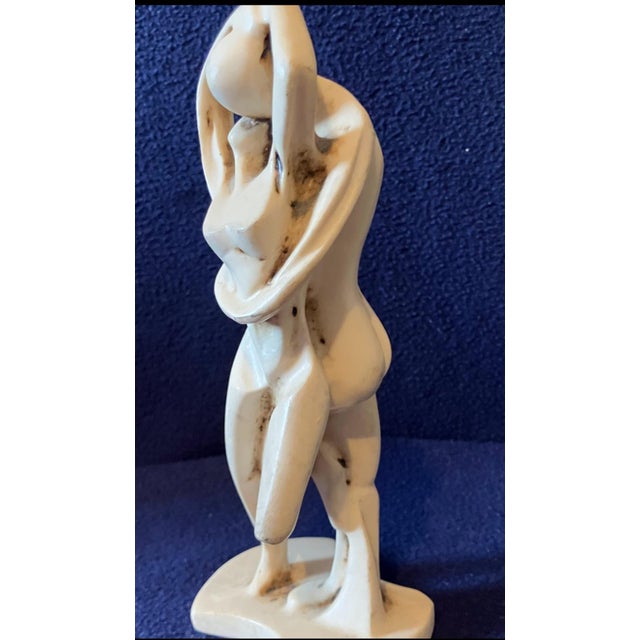 1960s f​Mid-Century Modern A. Santini Italy Signed Alabaster Sculptures - A Pair For Sale - Image 9 of 12