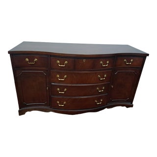 Mid 20th Century Vintage Mahogany Bow Front Buffet For Sale