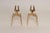 Brutalist-style vintage candleholders (ca. 1970s, USA). Sculptural forms each composed of two flat solid brass pieces...