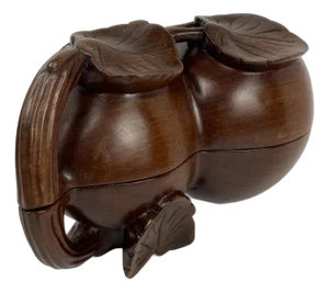 Japanese Art Deco Style Trinket Box or Rosewood Jewelry Box