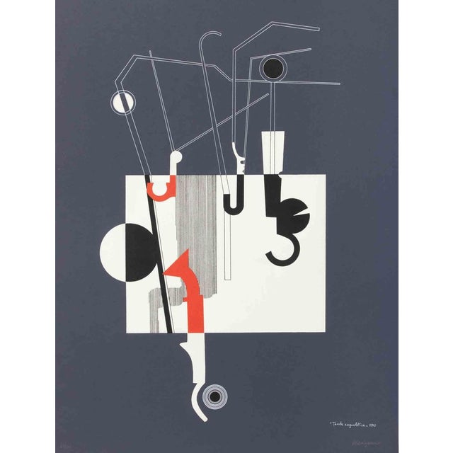 Sign Board is a contemporary artwork realized by Mario Persico in 1970 Mixed colored lithograph Title and date on the...