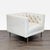 High-end Mila chair by Elite Leather Company, upholstered in premium Grotto ivory leather. Features a tailored modern...