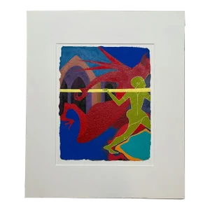 Original Janet Braun-reinitz 'boys of Villa Giulia' Painting -important Muralist
