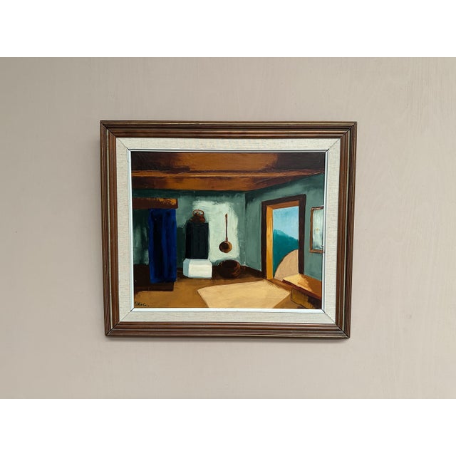 G. Skog, Interior, 1960s, Oil Painting on Canvas, Framed For Sale - Image 7 of 16