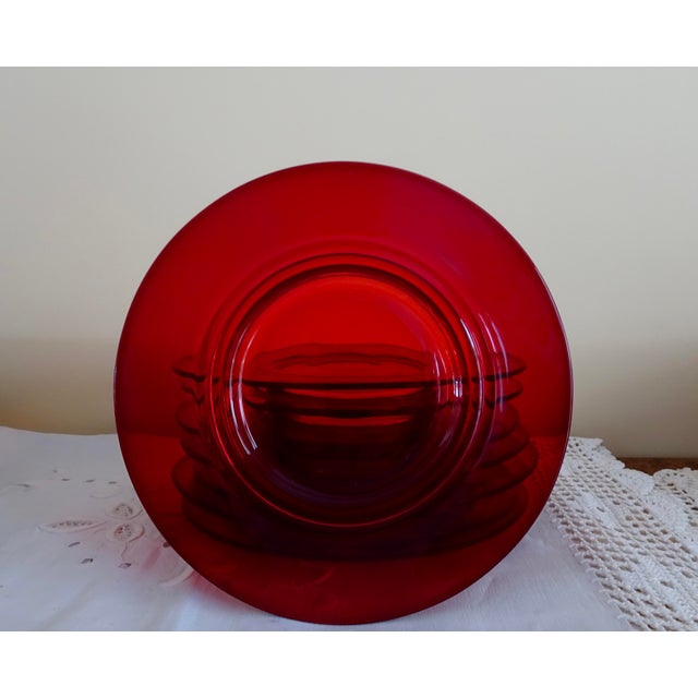 MidCentury Modern Red Glass Dessert Plates Set of 8 Chairish