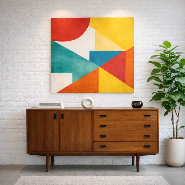 Mid Century Danish Rosewood Credenza | Sideboard Dresser, Denmark, C. 1960s For Sale - Image 4 of 14