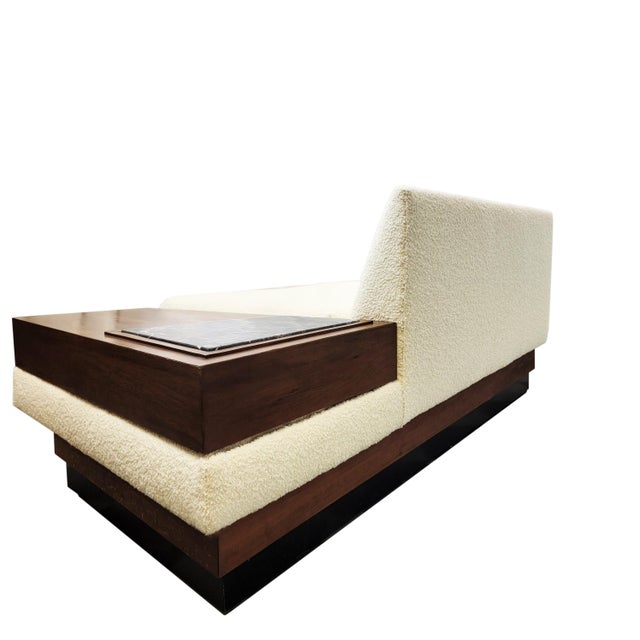 Cream Mid-Century Modern Platform Sofa by Adrian Pearsall in Boucle Fabric For Sale - Image 8 of 13