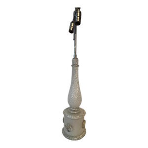 1960s Murano Art Glass Table Lamp Attributed to Toso Murano / Ercole Barovier – Silver Mica Finish
