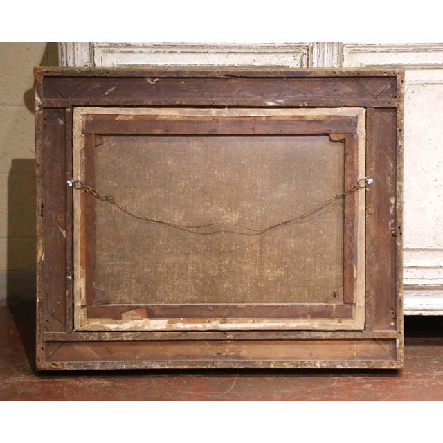 Mid-19th Century English Coastal Fishing Scene Oil Painting in Giltwood Frame For Sale - Image 9 of 10