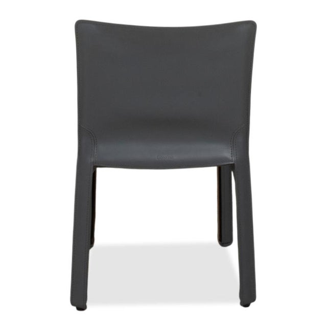 CAB 413 Chairs in Grey Leather by Mario Bellini for Cassina, Set of 8 For Sale - Image 17 of 18