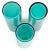 Mid-Century Modern Vintage Murano Teal Blue Green White Opal Italian Art Glass Round Cylinder Flower Vase With Label For Sale - Image 3 of 4