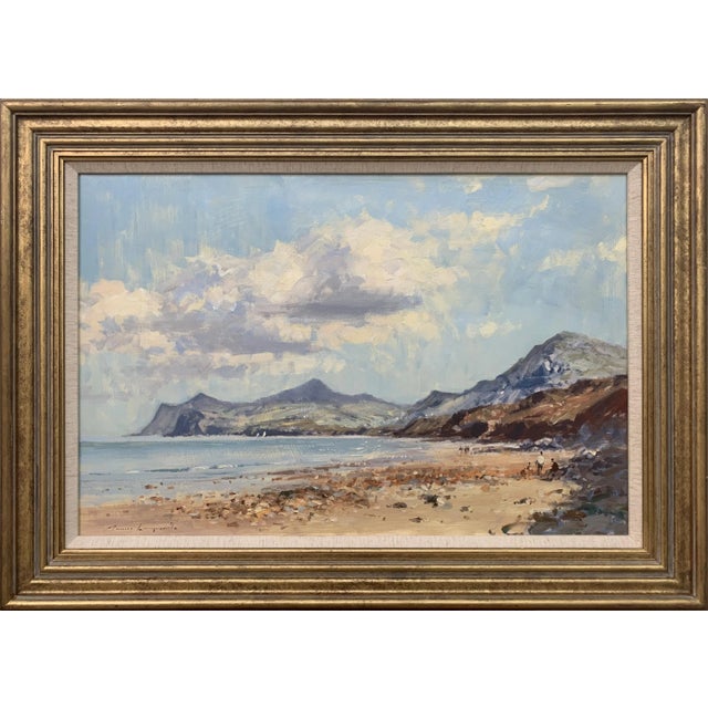 James Longueville PS, RBSA, Landscape Seascape Painting of Coast from Nefyn in North Wales by British Artist, Circa 1999 For Sale - Image 9 of 9
