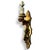 This item is a French vintage one-arm wall sconce finished in ornate antique parcel gold leaf. The design is heavily...