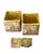 This is a contemporary, one-of-a-kind pair of square glass containers with a studio original finish. They are finished...