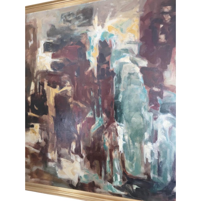 Large-Scale Abstract Expressionist Oil Painting by Paul Kallos (1928–2001) For Sale - Image 4 of 9