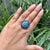14k Yellow Gold 8.41ct Turquoise, Blue Sapphire & Diamond Floral Art Deco Ring Size 6.5 For Sale In New York - Image 6 of 18