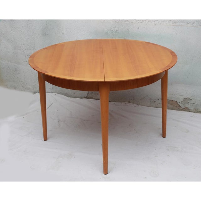 Round Dining Table in Cherrywood from Lübke, 1965 For Sale - Image 12 of 13
