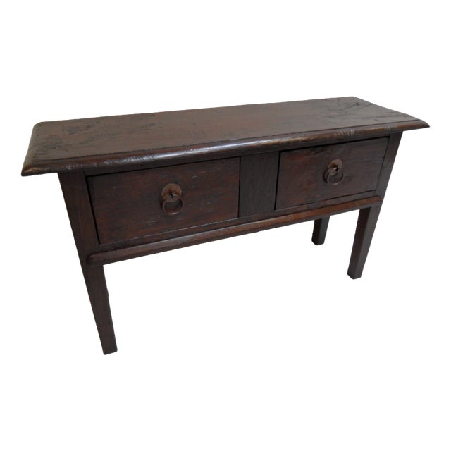 Antique Oak Spanish Sidetable For Sale