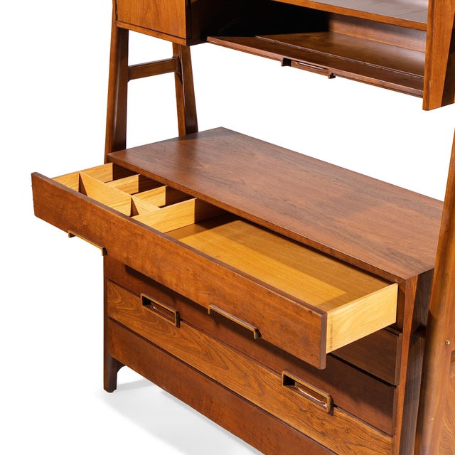 Brown Silvio Cavatorta Mid Century Italian Mahogany Cabinet Bookcase For Sale - Image 8 of 10