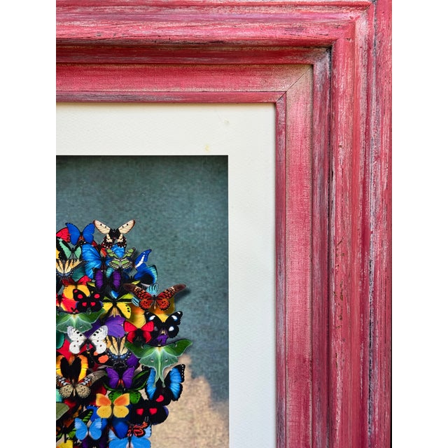 2016 Jennifer Ivory 'Air Papillion' Print With Butterfiles & Hurcules Beetle Motif - Framed For Sale - Image 13 of 15