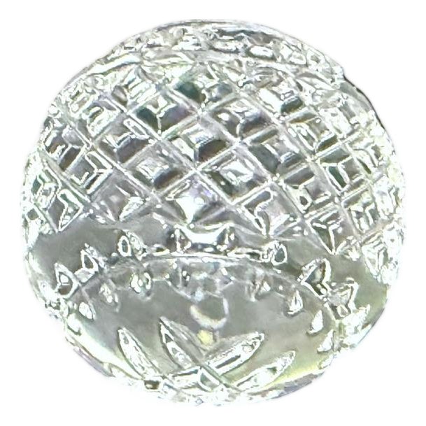 Waterford Crystal Faceted Round Starburst Paperweight For Sale