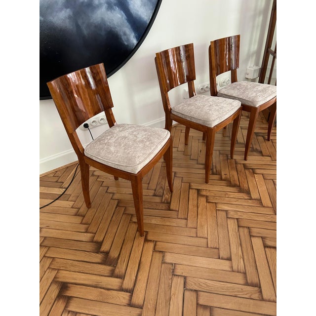 French Art Deco Dining Table Set, 1930s, Set of 7 For Sale - Image 11 of 14