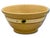 Ceramic Large Size Antique Green Seaweed Decorated & Banded Yellow Ware Kitchen Mixing Bowl Circa Late 19th Century For Sale - Image 7 of 18
