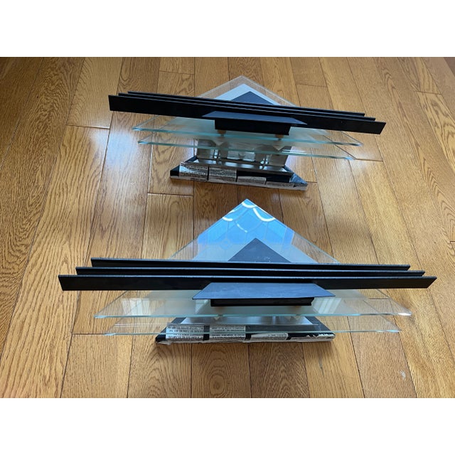 1980 Memphis Style Triangle Wall Light Fixture - a Pair For Sale - Image 4 of 7