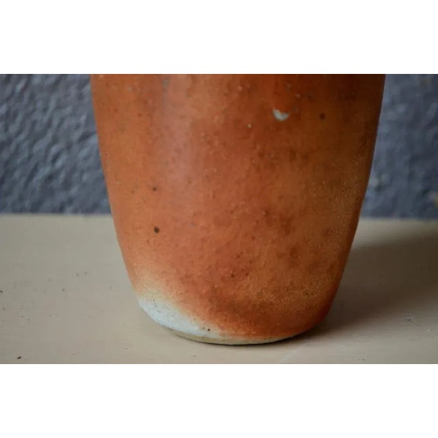 Beige Bohemian Artisanal Stoneware Vase from Val de Villé, Alsace, France, 1970s For Sale - Image 8 of 10