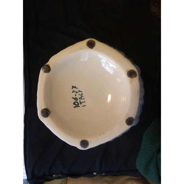 Ceramic Vintage Blue & White Italian Urn For Sale - Image 7 of 9