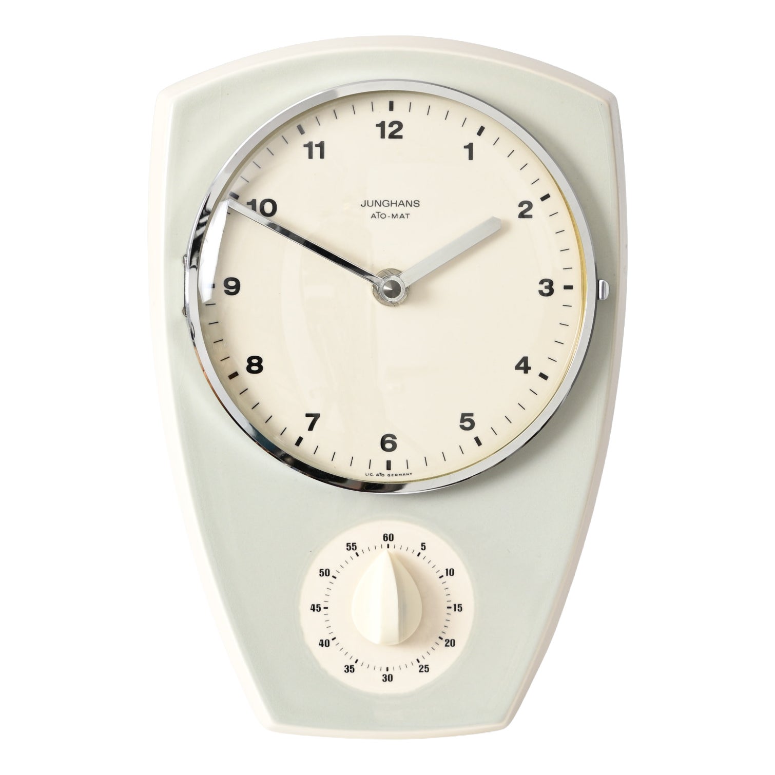 German Ceramic Kitchen Wall Clock from Junghans, 1960s | Chairish