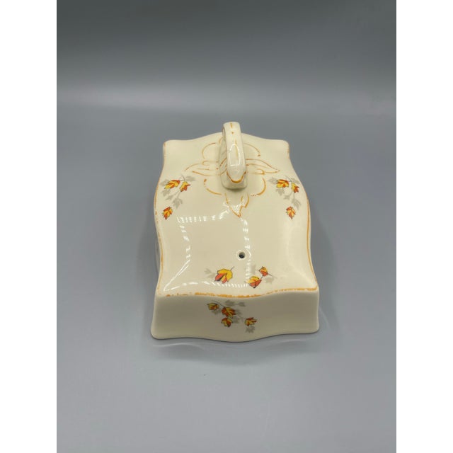 Late 20th Century Vintage Alfred Meakin Marigold Covered Butter Dish With Tray England For Sale - Image 5 of 8