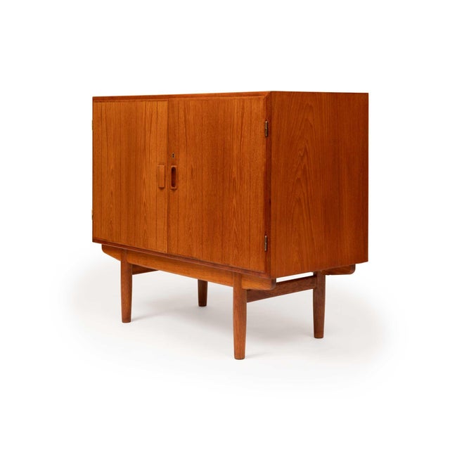 Vintage Danish Mid-Century Teak Two-Door Credenza For Sale - Image 4 of 7