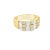 Contemporary Diamond 18k Yellow Gold Band Ring Size 8.5 For Sale - Image 3 of 4